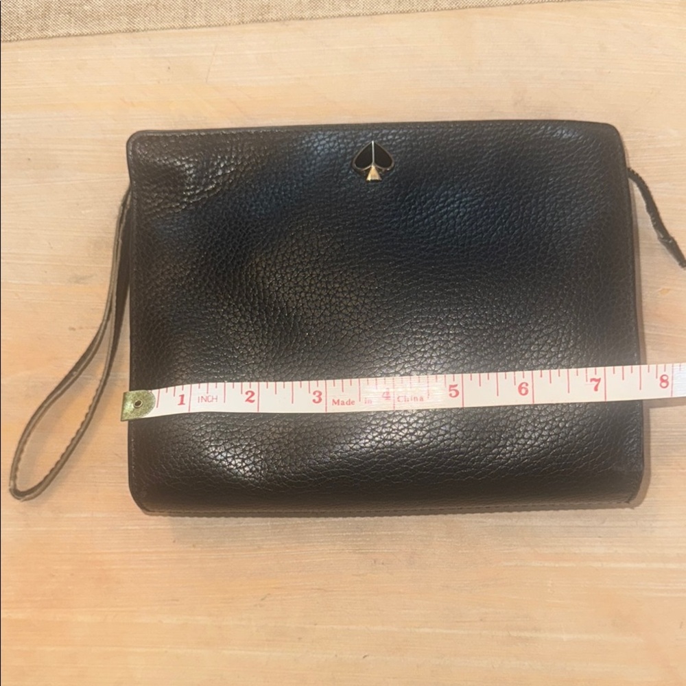 Kate Spade Black Polly Leather Wristlet with Gold Accent - Picture 8 of 10